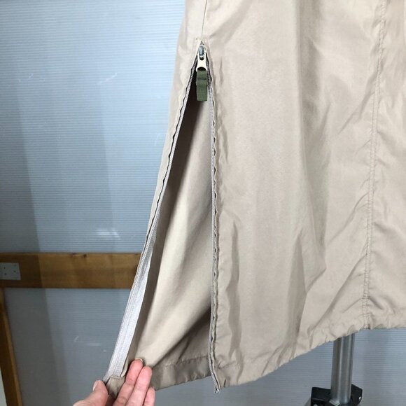 Vintage HS JEANS CO Tan Cargo Drawstring & Side Zipper Hem Maxi Skirt Sz L - Picture 8 of 14